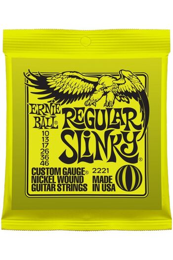 Ernie Ball P02221 10-46 Electric Guitar String Regular Slinky Nickel
