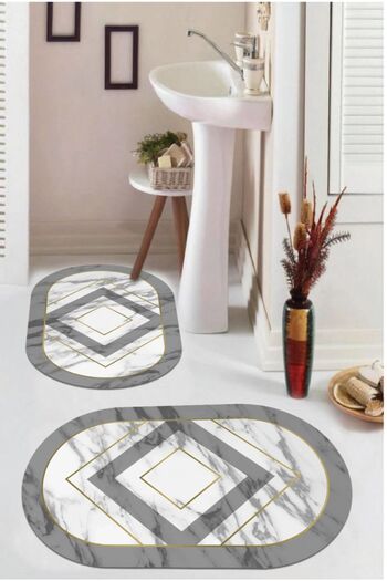 Aldora Oval Bath Mat Set