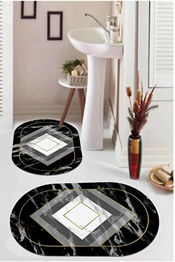 Aldora Oval Bath Mat Set