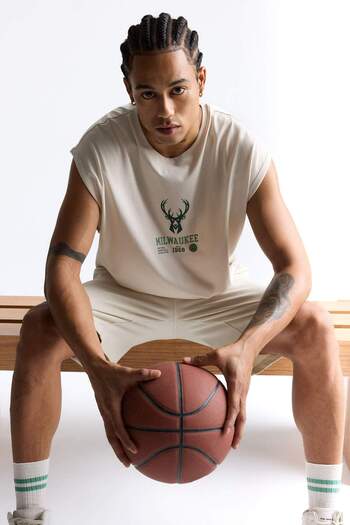 DeFacto Defactofit Nba Milwaukee Bucks Oversize Wide Fit Crew Neck Singlet E4859Ax25Au