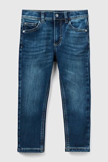Benetton Pantaloni albastri din denim pentru băieți