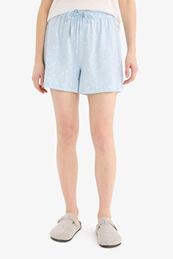 DeFacto Regular Fit Beli Lastikli Şort Pijama Altı-Fall in Love E4504AX25SM