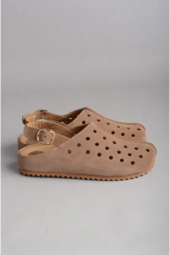 SEÇ KUNDURA Seç 8071 Genuine Leather Women's Sabo Sandals Si̇garo