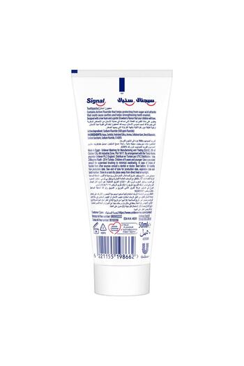 Signal Kids Toothpaste Strawberry For 2-6 Years 50 ml Gentle Fluoride Protection & Fun Strawberry Flavor