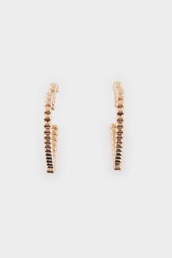 DeFacto Women's Heart Gold Earrings E6454Axns