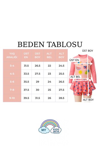 My Kids Wear Girl's Swimsuit with Skirt Detail