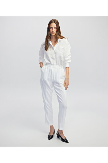İpekyol Elastic Waist Button Pants