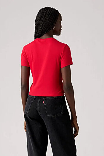 Levi's Women's Essential Sporty Tee Red T-Shirt - 005g4-0002