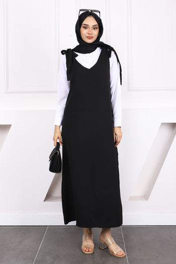 İmajButik Black Shoulder Tie Gilet