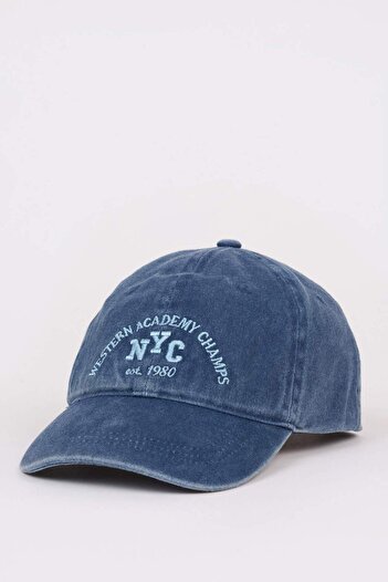 DeFacto Boy's Embroidered Jean Cap Hat D5313A825Sm
