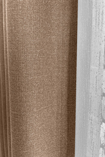 OnyxHome Paris Linen Background Curtain Beige Single Wing (without pleat)