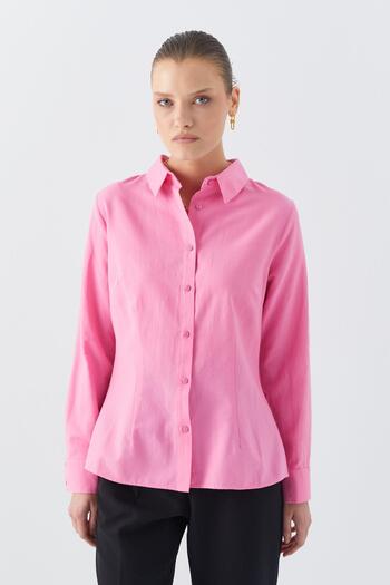 Mixray 4634 Pink Women's Shirt - Collared Fit