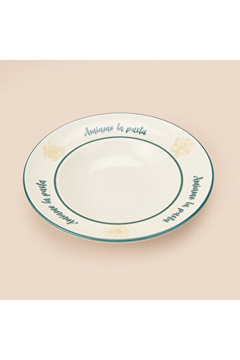 Evidea Kitchen Amiamo Pasta Pasta Plate - White - 27 cm