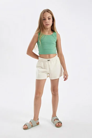 DeFacto Girl's Labeled Woven Shorts - C4712a824sm