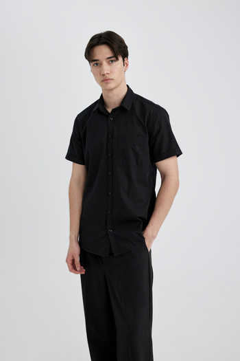 DeFacto Cămașă Slim Fit Basic cu mânecă scurtă