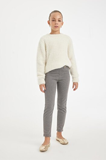 DeFacto Girl's Basic Plain Standard Length Leggings D3236A824Wn