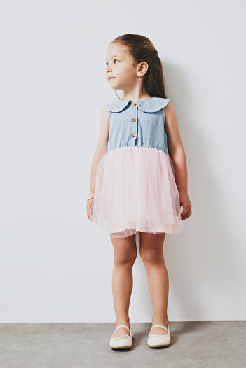 DeFacto Baby Girl Sleeveless Jean Dress Z8262a223sm