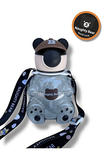 madam gold Transparent Teddy Bear and Hat Water Bottle New Model 5 Colors