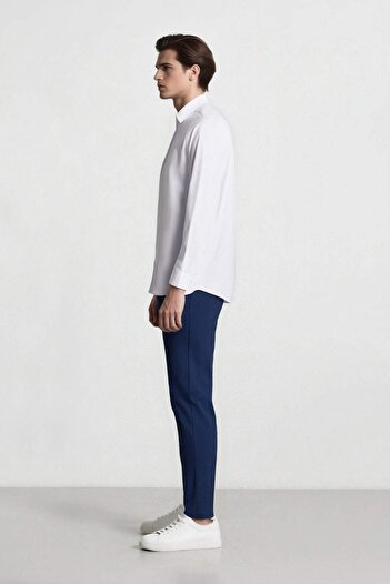 DeFacto Tailored Fit Normal Kesim Düz Paça Her Yöne Esneyen Yazlık Kumaş Pantolon C7508AX25SP