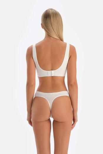 Dagi Εκρού Micromodal Thong εσώρουχο