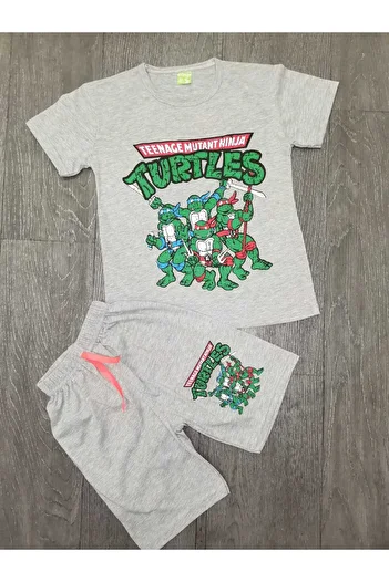 Neefy 2025 Summer New Season Turtles 1 Set 2 Pieces Printed First Quality Combed Cotton Suit