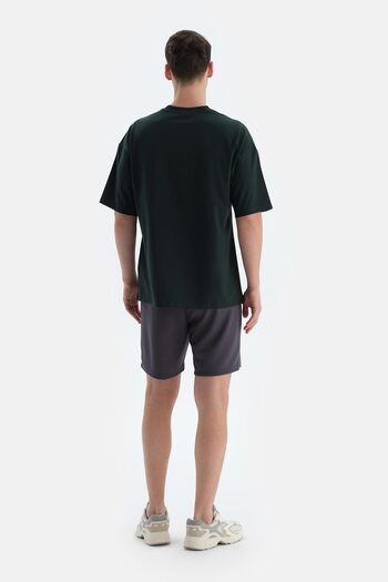 Dagi Dark Gray Modal Scuba Shorts with Pockets and Lanyard