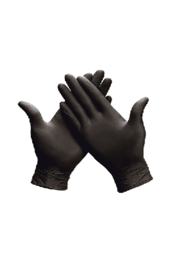 egeayazambalaj Black Nitrile Gloves 100 Pack 3 Pieces Size L (Food Grade) Black Gloves
