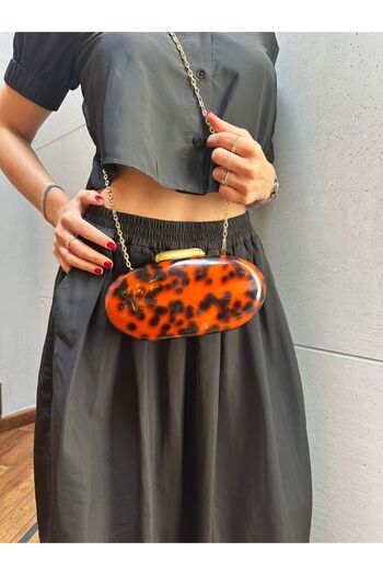 BEEGİ CONCEPT Women Luxury Leopard Evening Clutch Night Wedding Bag