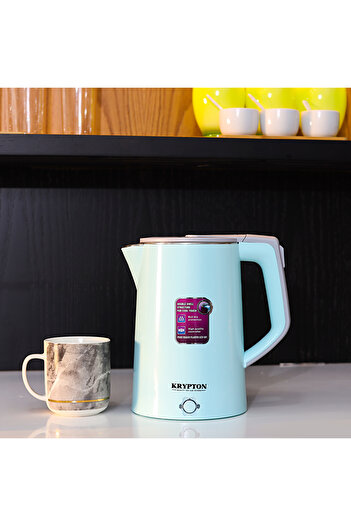 KRYPTON Double Layer Kettle With Rotational Base, Automatic Cut-off, Boil Dry Protection, Stainless