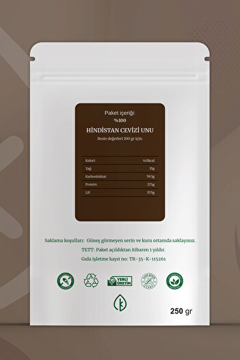 KAT KATKISIZ Glütensiz Hindistan Cevizi Unu 250gr