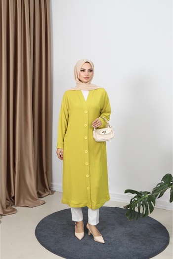 NİSUM MODA Bürümcük Long Cardigan