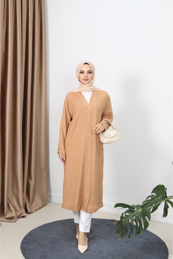 NİSUM MODA Bürümcük Long Cardigan
