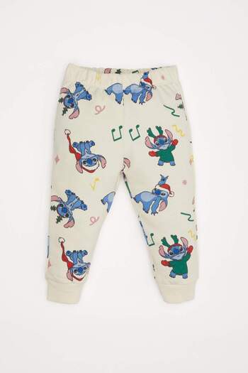 DeFacto 2-teiliges Set für Babys, Mädchen, Disney Lilo & Stitch, Sweatshirt, elastische Taille, Jogginghose, D6704A524WN