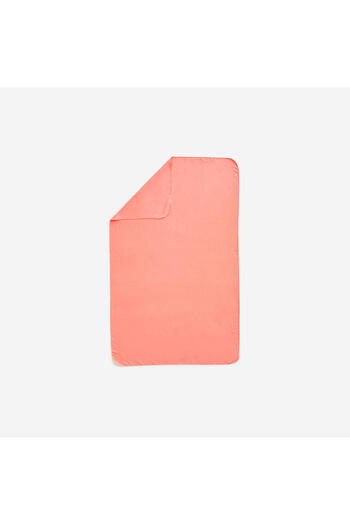 Decathlon Microfiber Towel - L Size - Coral Color - 80 × 130 cm