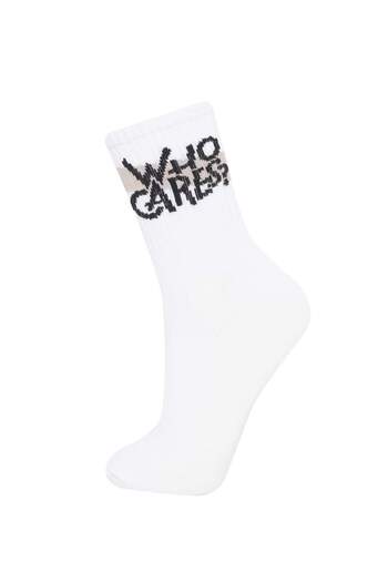 DeFacto Women's 3-Piece Cotton Long Socks C6464Axns