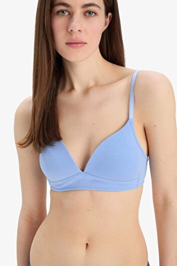 DeFacto Padded Cotton Comfort Pad Bra Fall in Love X9027Az24Sp