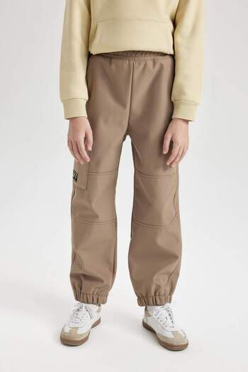 DeFacto Erkek Çocuk Beli ve Paçası Lastikli Kargo Cepli Pelüş Polar Astarlı Jogger Pantolon D3460A824WN