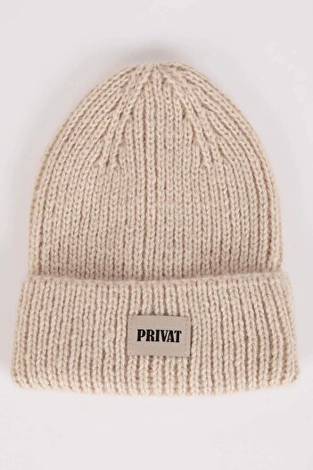DeFacto Women's Woven Label Winter Beanie R7539Az24Wn