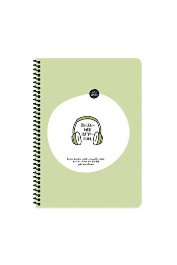 Hisli Şeyler Sharp Color A4 80 Yp - Desires to Rest Checked Spiral Notebook 500519 -99