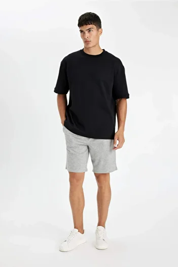 DeFacto Regular Fit Basic Plain Bermuda Shorts with Pockets D7933Ax24Sm