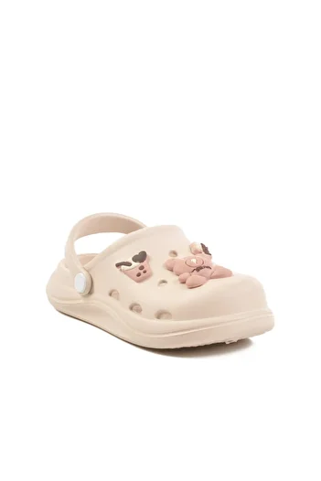 WALKWAY 303 F Ecru Lightweight Flexible Children's Sabo Slippers