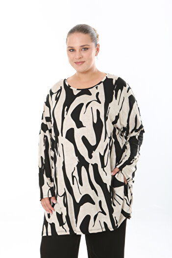 XL Modam Women's Lycra Viscose Plus Size Tunic (Chest Size 150cm)
