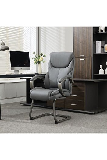Danube Home Courtney Visitor Back Office Chair - Grey L73.3xW62xH114cm