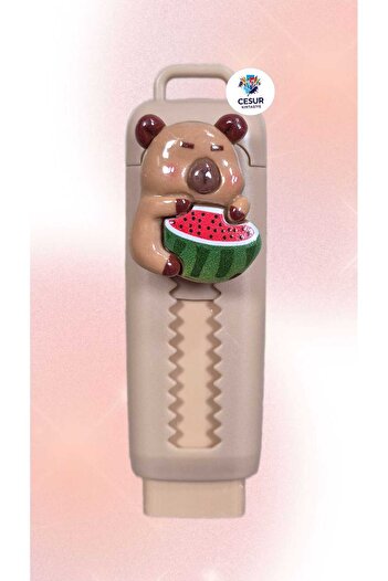 Mikro Capybara Brown Eraser 1 Piece Extendable Push Pull