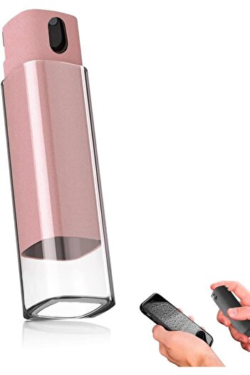 Taimi 2-in-1 screen cleaner with spray and cloth, perfect for phones, tablets, and laptops, Pink