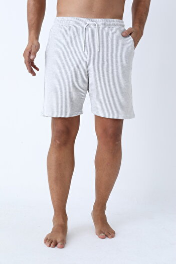 Raspberry Waterway Striped Men's Pocket Shorts