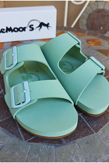Lemoors Scarlet Water Green Color Inside and Above Eva Sole Rubber Daily Slippers Suitable for Beach Use