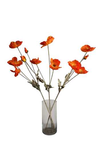 MAKİ DEKOR YAPAY GELİNCİK MODERN DEKORATİF VAZO ÇİÇEĞİ 3 DALLI 60 CM