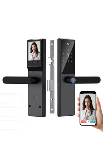 Taimi Smart Wi-Fi door lock with fingerprint, keypad, key card, Tuya app, for wood/steel doors.