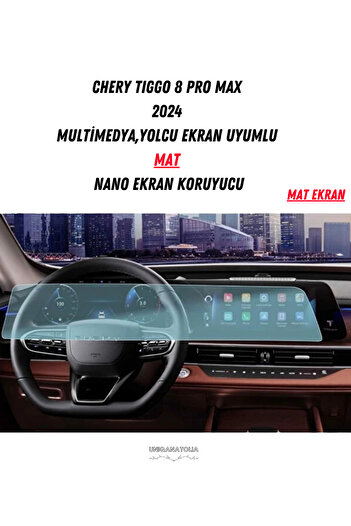 UniqAnatolia Chery Tıggo 8 Pro Max 2024 Digital Instrument and Multimedia Compatible Matte Screen Protector